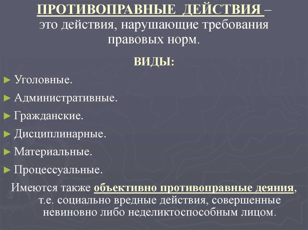 Поведение противоправное