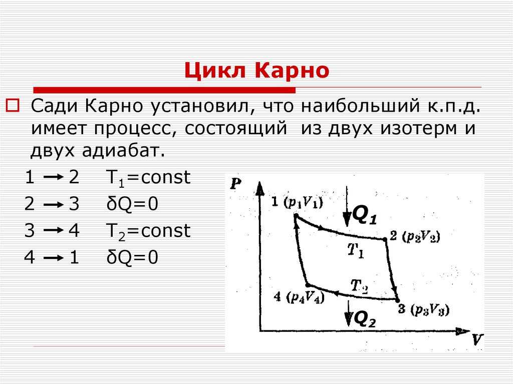 Тепловой насос работает по циклу карно