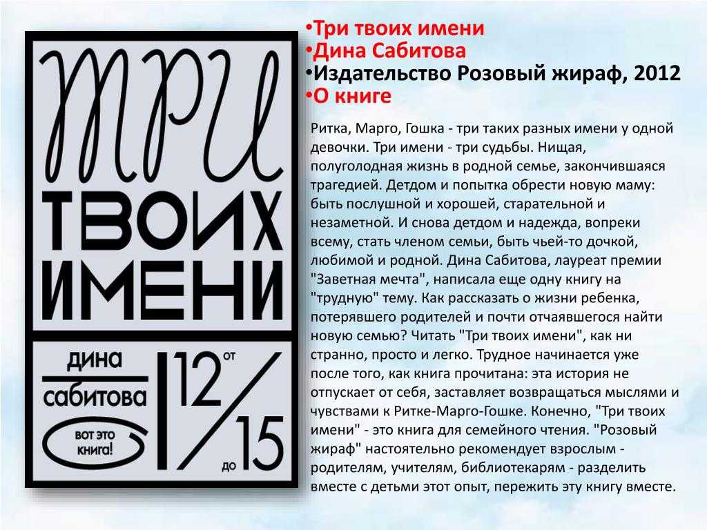 Три твоих имени (сабитова дина) - слушать аудиокнигу онлайн
