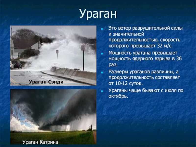 Ураганы и бури: причины возникновения и последствия