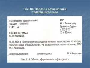 Телефонограмма это официальное сообщение переданное по телефону образец
