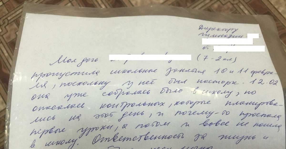 Образцы докладной записки на ученика за плохое поведение на уроке
