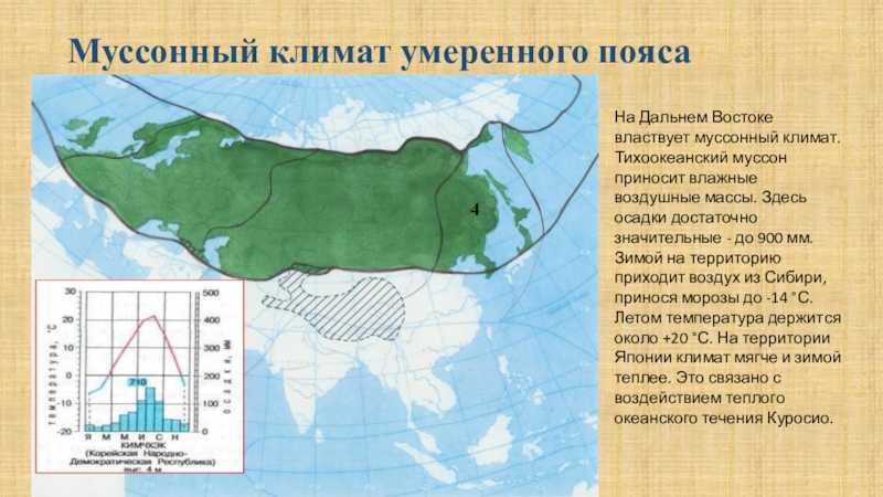 Что такое муссонный климат: где этот тип ярче всего выражен в россии, карта течений тропического и умеренного пояса
