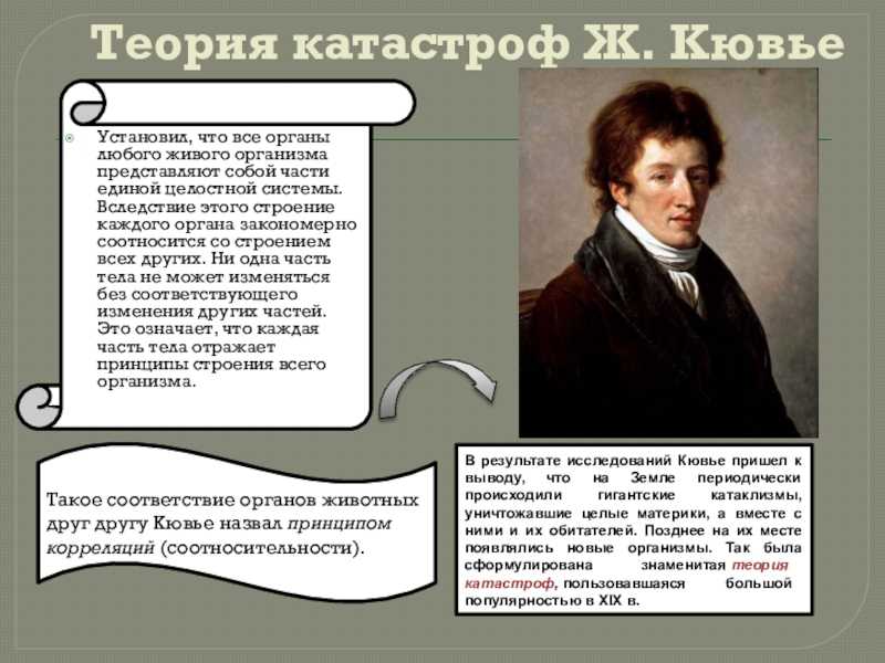 Теория катастроф кювье краткое содержание