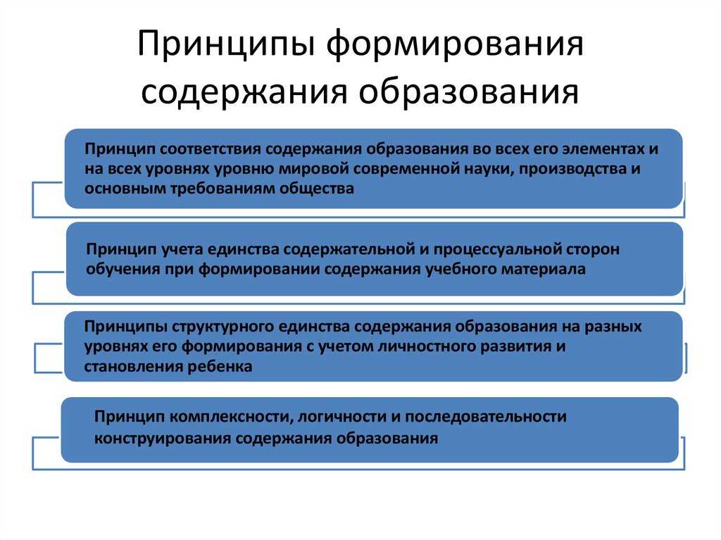 Принципы и критерии отбора учебного материала