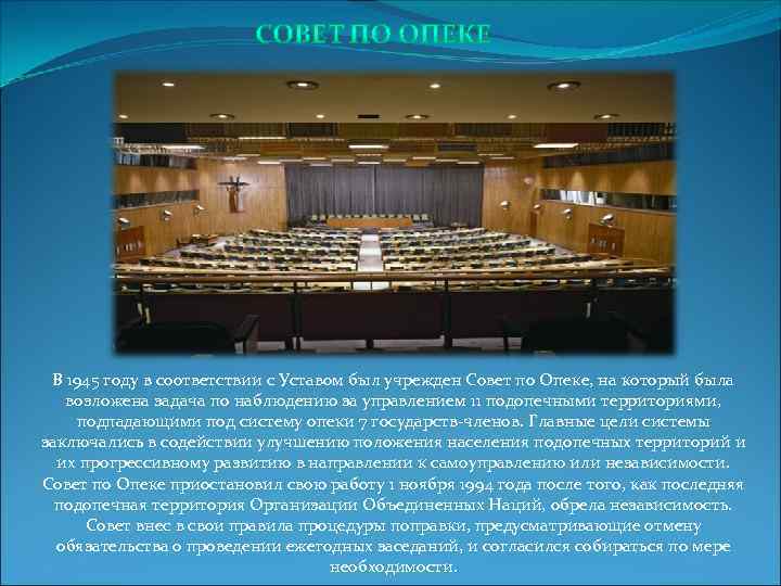 Совет по опеке оон