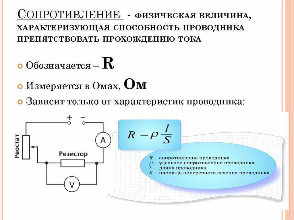 Электрическое сопротивление проводников • 8 класс • физика