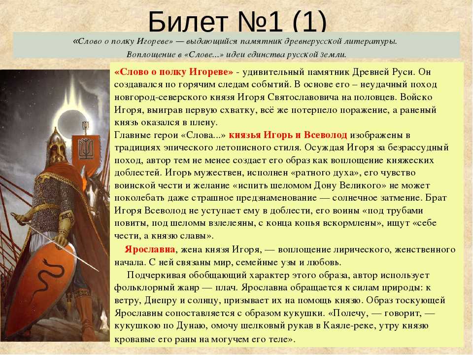 Призыв к единению в слово о полку игореве. сочинение. литература. 2009-01-12