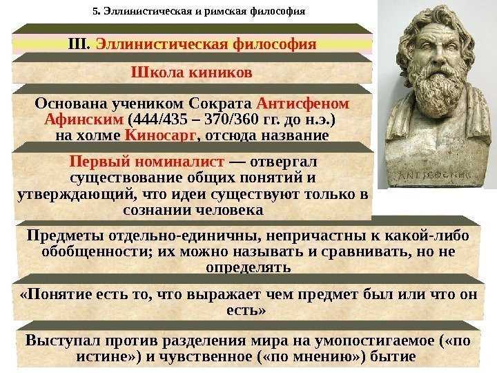 § 6. философия эпохи эллинизма