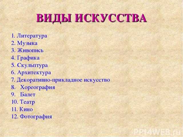 Чем отличается музыка от других видов искусства кратко