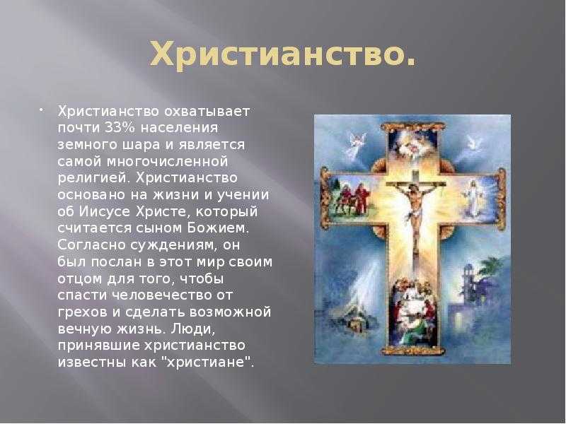 Христианство - сообщение доклад