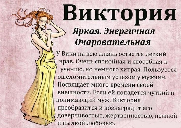 Значение имени виктория для девочки и женщины. полный анализ имени.