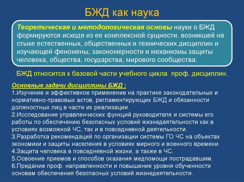 Роль и место курса "обеспечение безопасности жизнедеятельности". доклад. педагогика. 2009-01-12