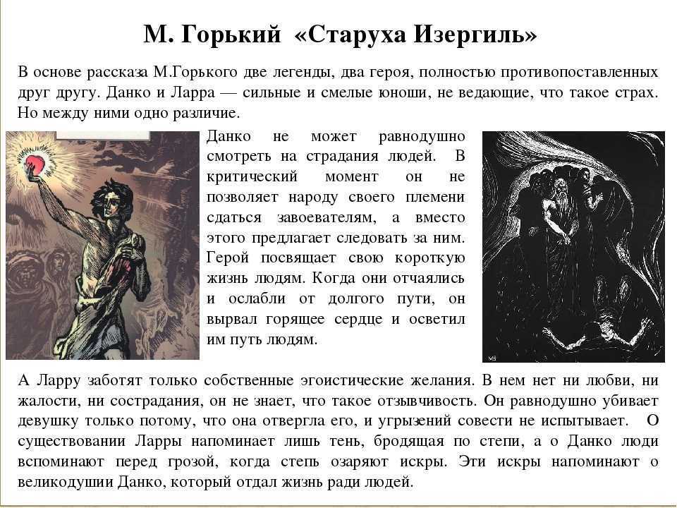 Краткий пересказ "старуха изергиль" м.горький