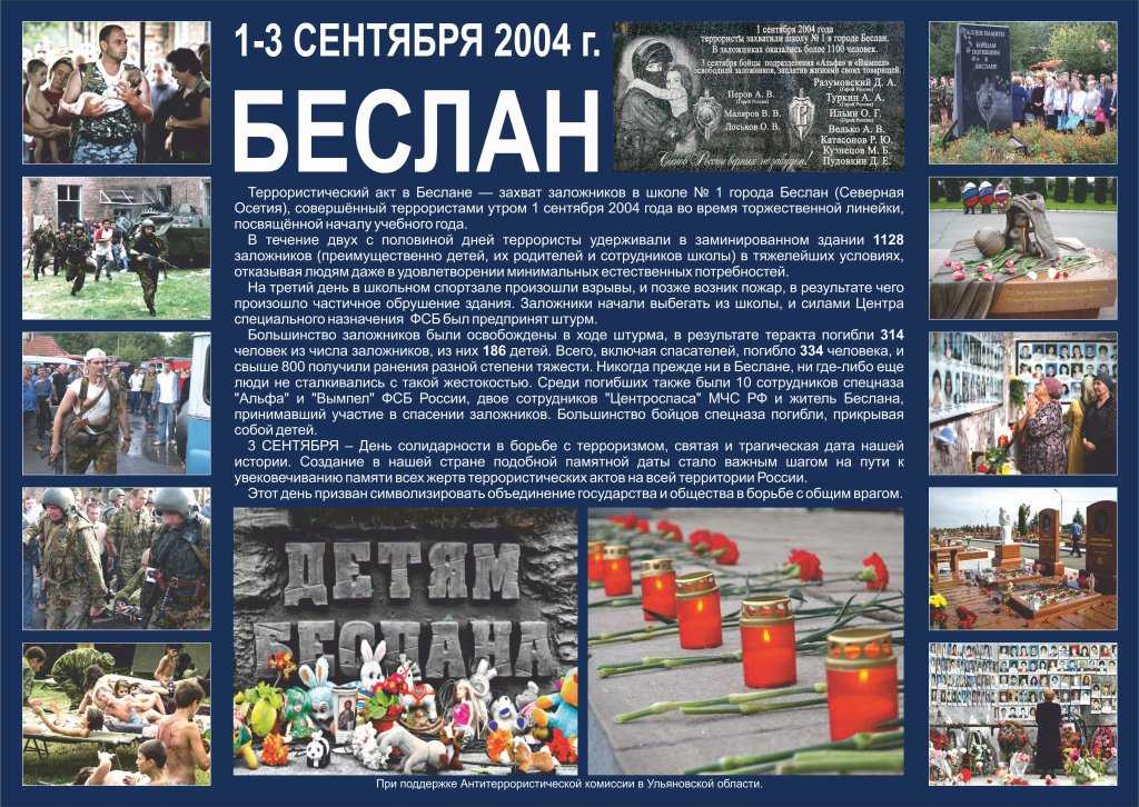 Чёрный сентябрь: 18 лет трагедии в беслане. хроника событий