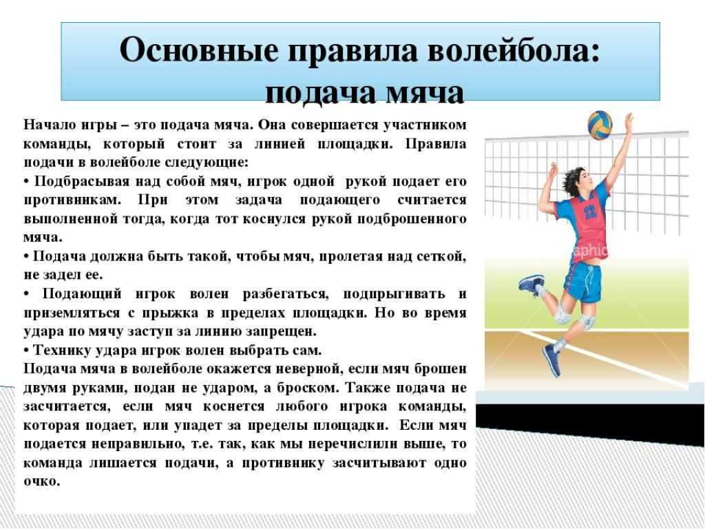 Правила игры в волейбол кратко для школьников: основные моменты по пунктам