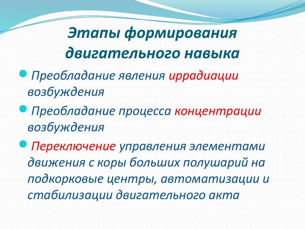 Сенсорные и исполнительные (оперантные) компоненты дви­гательного навыка