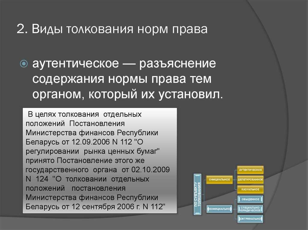 Аутентичный вид толкования. понятия легального и аутентичного толкования — мегаобучалка. применение в разных странах мира