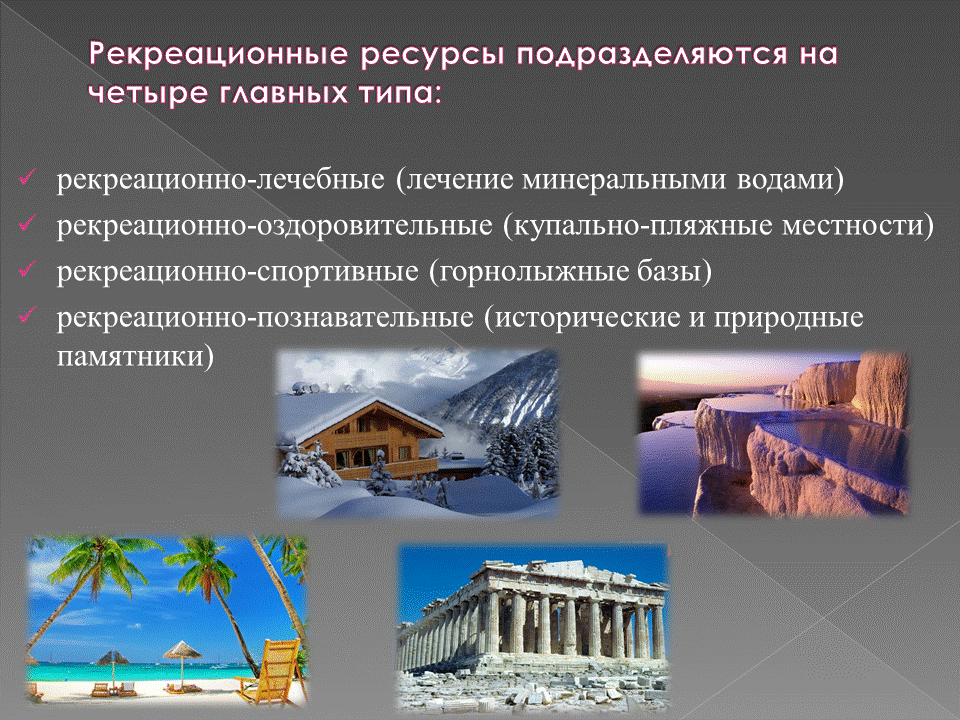 Рекреационные ресурсы китая кратко