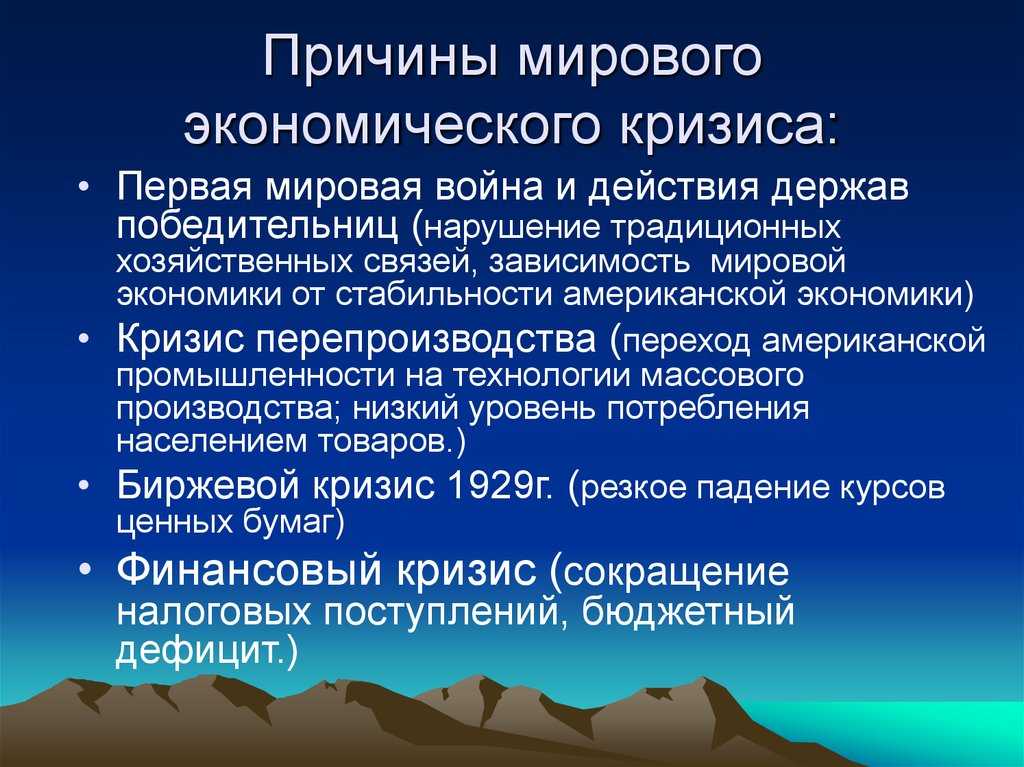 История экономических кризисов
